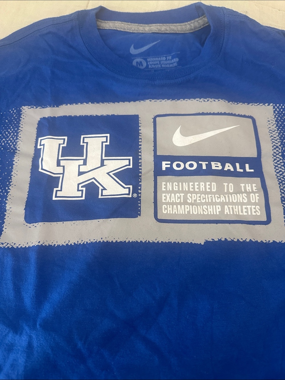 NWT UK KY Nike Blue University of Kentucky Football Graphic Tee Wildcats